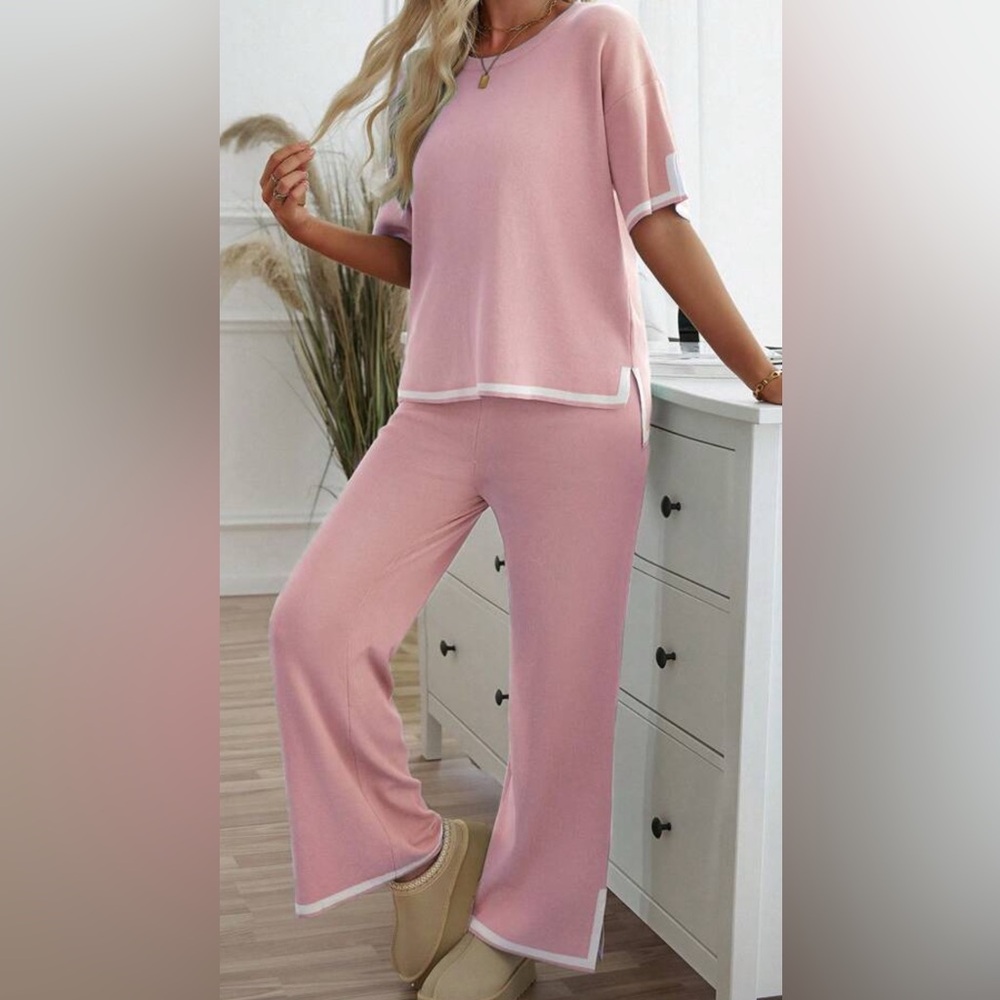 Pink Knit Lounge Set - Picture 2 of 3